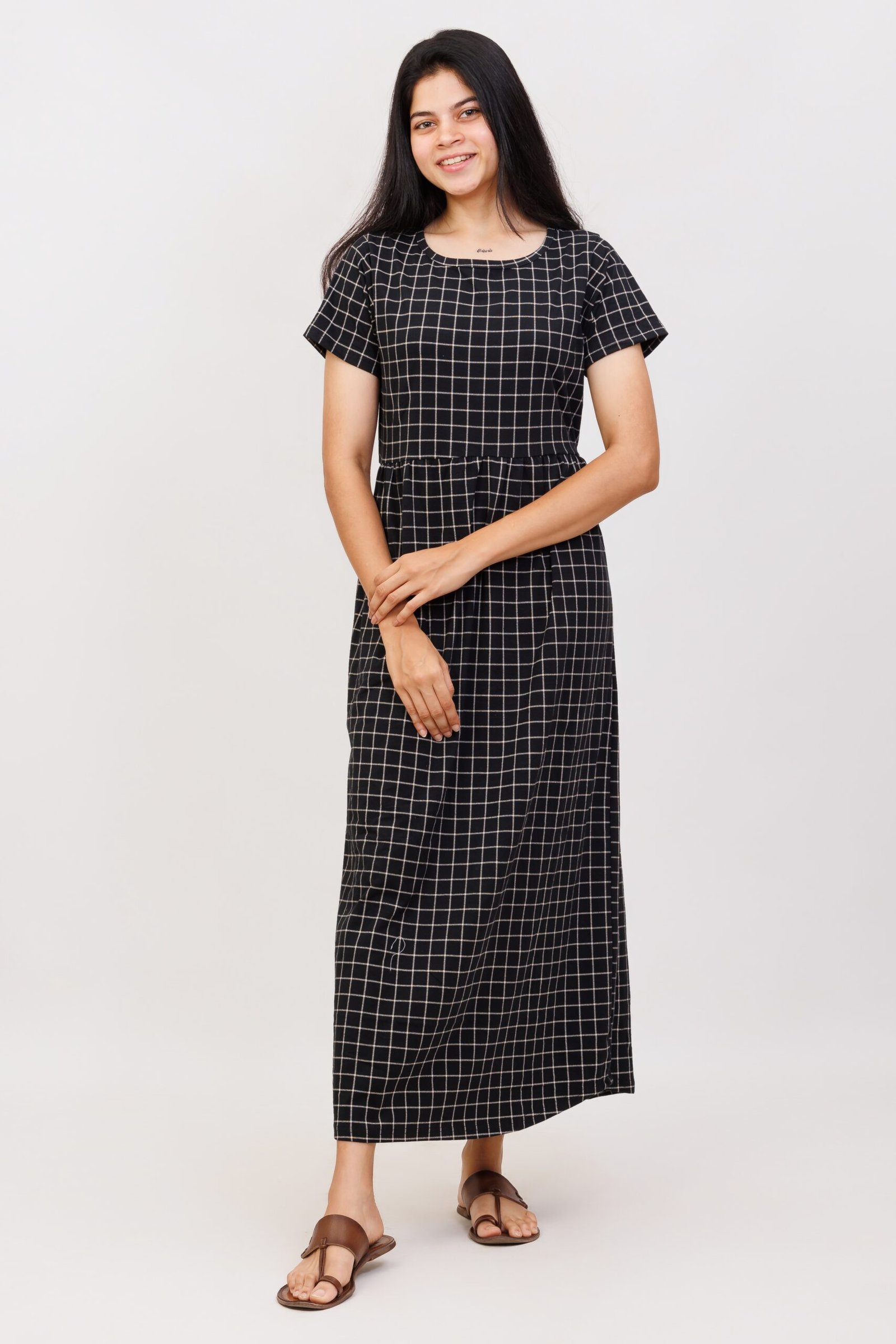 Black Checked Loungewear