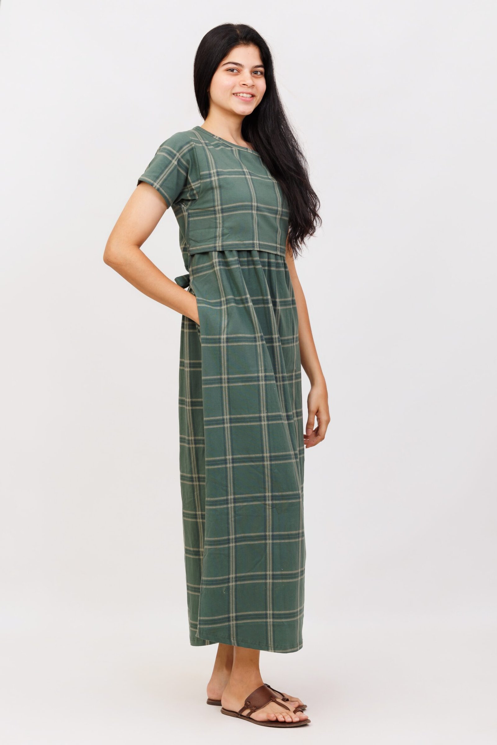 Timber Green Thick and Soft Zipless Maternity Loungewear