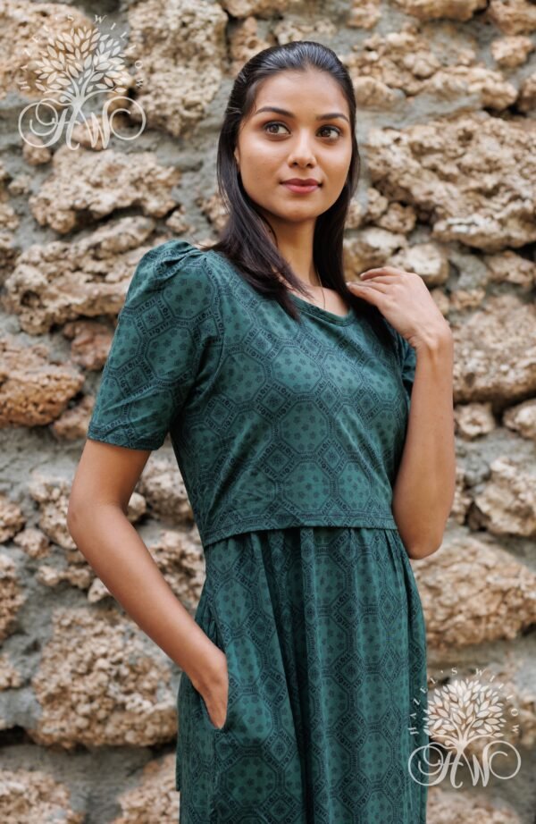 Forest Green  Zipless Maternity Loungewear  (Full Length)