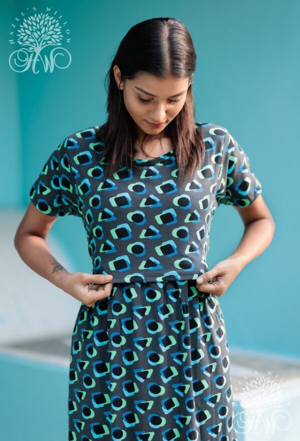 Peacock Eye Zipless Maternity Loungewear  (Full Length)