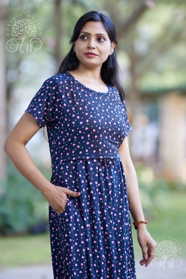 Pink Hearts Zipless Maternity Loungewear