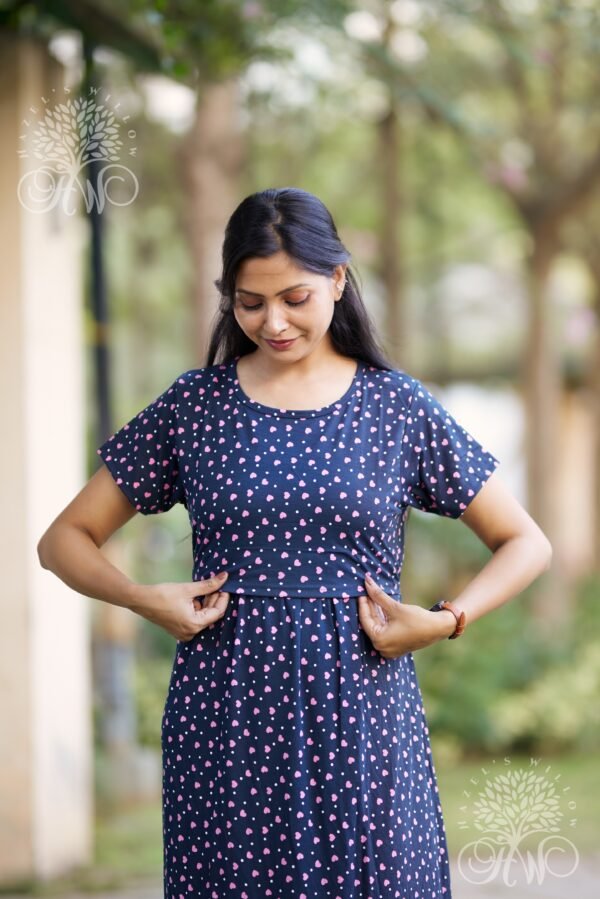 Pink Hearts Zipless Maternity Loungewear - Image 5