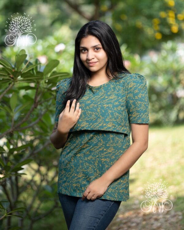 Emerald Yellow Angles Zipless Nursing Top - Image 5