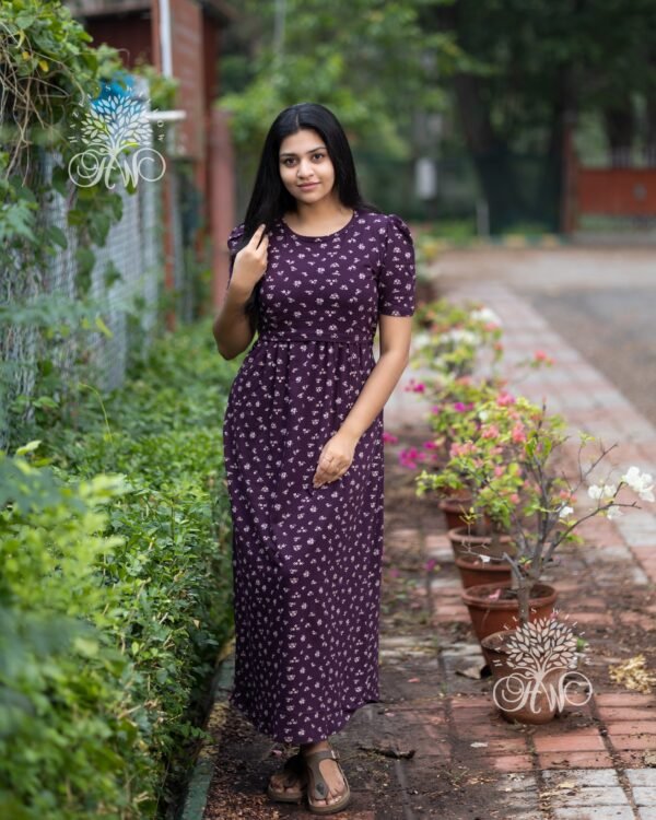 Wine flowers Zipless Maternity Loungewear - Image 5