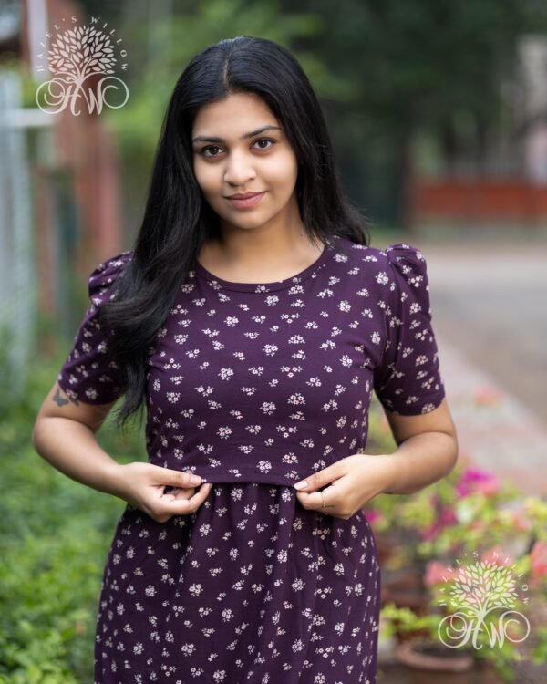 Wine flowers Zipless Maternity Loungewear