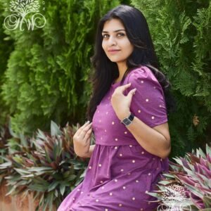 Purple Dots Zipless Maternity Loungewear