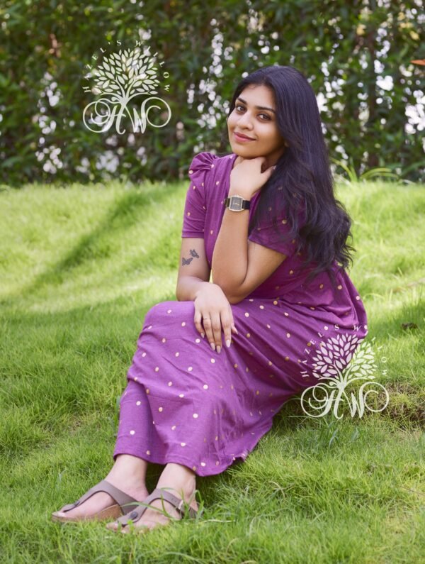 Purple Dots Zipless Maternity Loungewear - Image 3