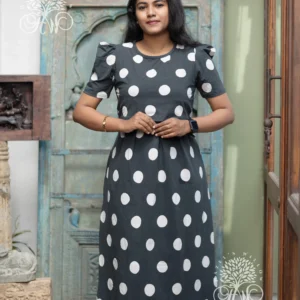 Dark Grey Polka Zipless Maternity Loungewear