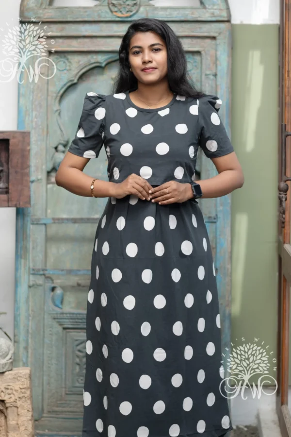 Dark Grey Polka Zipless Maternity Loungewear