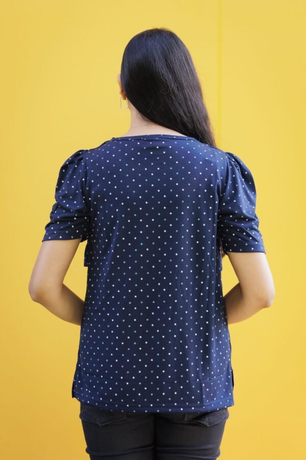 Polka Navy Zipless feeding top - Image 4