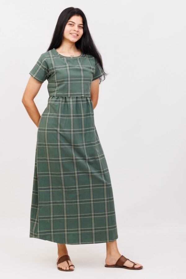 Timber Green Thick and Soft Zipless Maternity Loungewear - Image 2