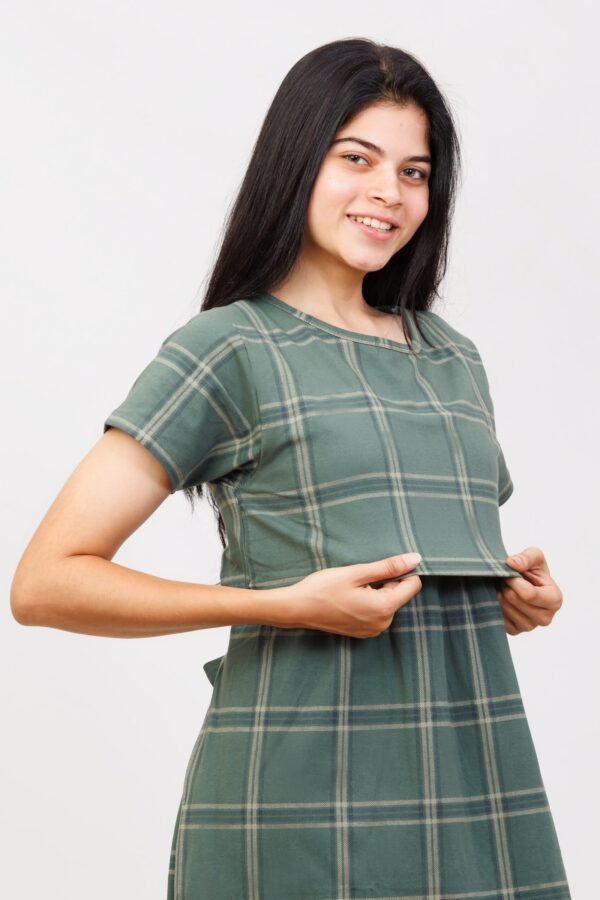 Timber Green Thick and Soft Zipless Maternity Loungewear - Image 6