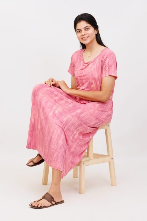 Marble Pink Zipless Maternity Loungewear - Image 3