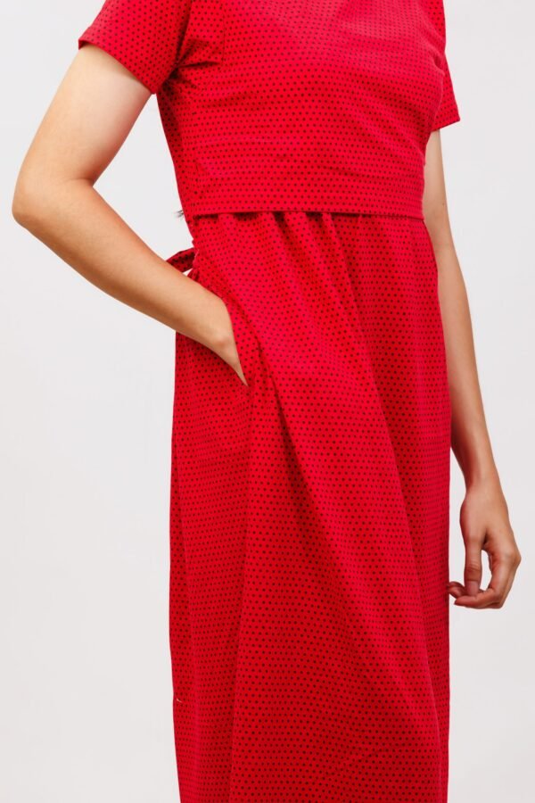 Strawberry Red Zipless Maternity Loungewear - Image 4