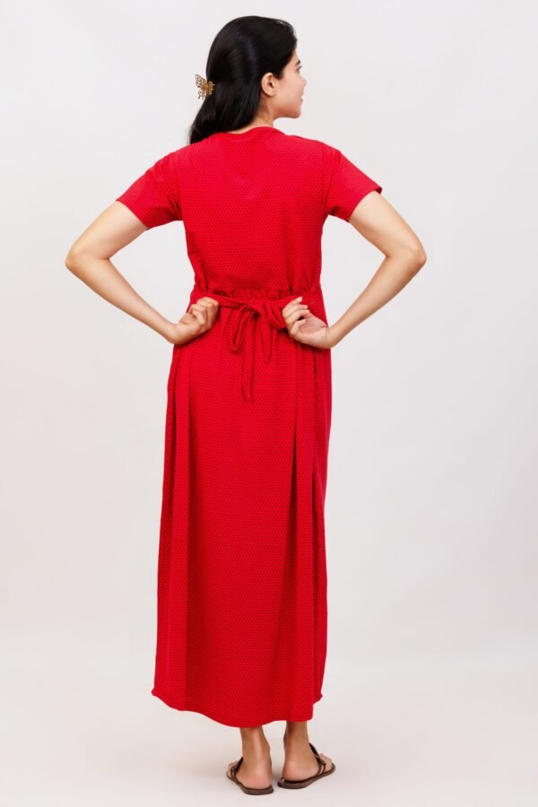 Strawberry Red Zipless Maternity Loungewear - Image 6