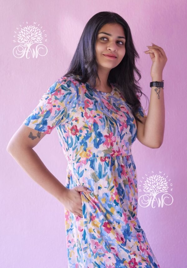 Pastel Flowers Zipless Maternity Loungewear - Image 3