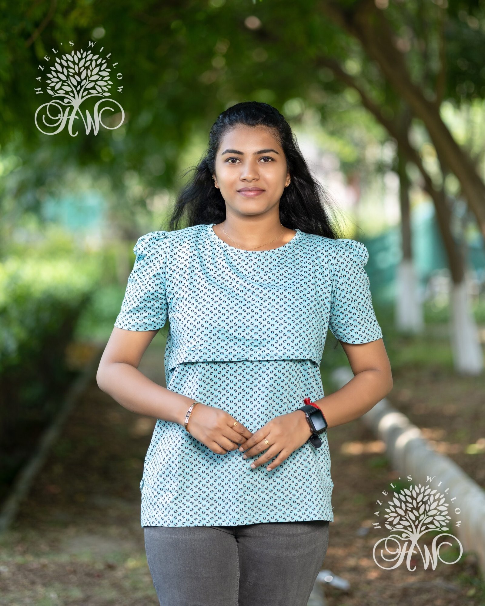 Light Sky Hexagon Zipless feeding tops