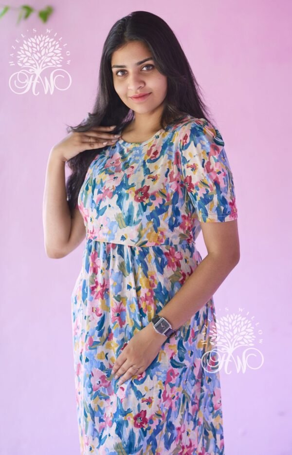 Pastel Flowers Zipless Maternity Loungewear - Image 4