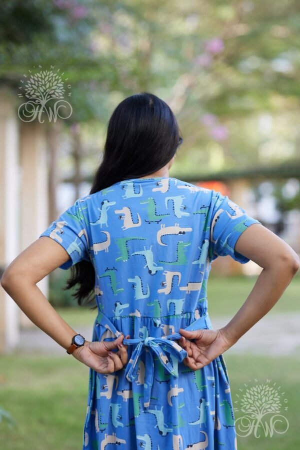 Blue Dino Zipless Maternity Loungewear - Image 5