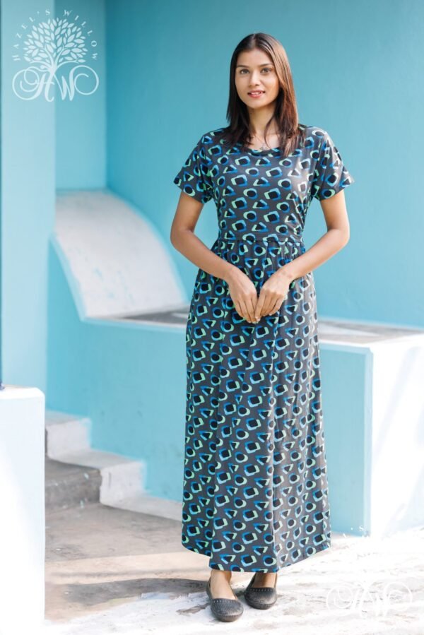 Peacock Eye Zipless Maternity Loungewear  (Full Length) - Image 3