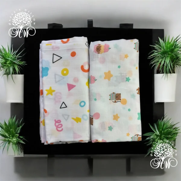 Muslin Baby swaddles - Image 3
