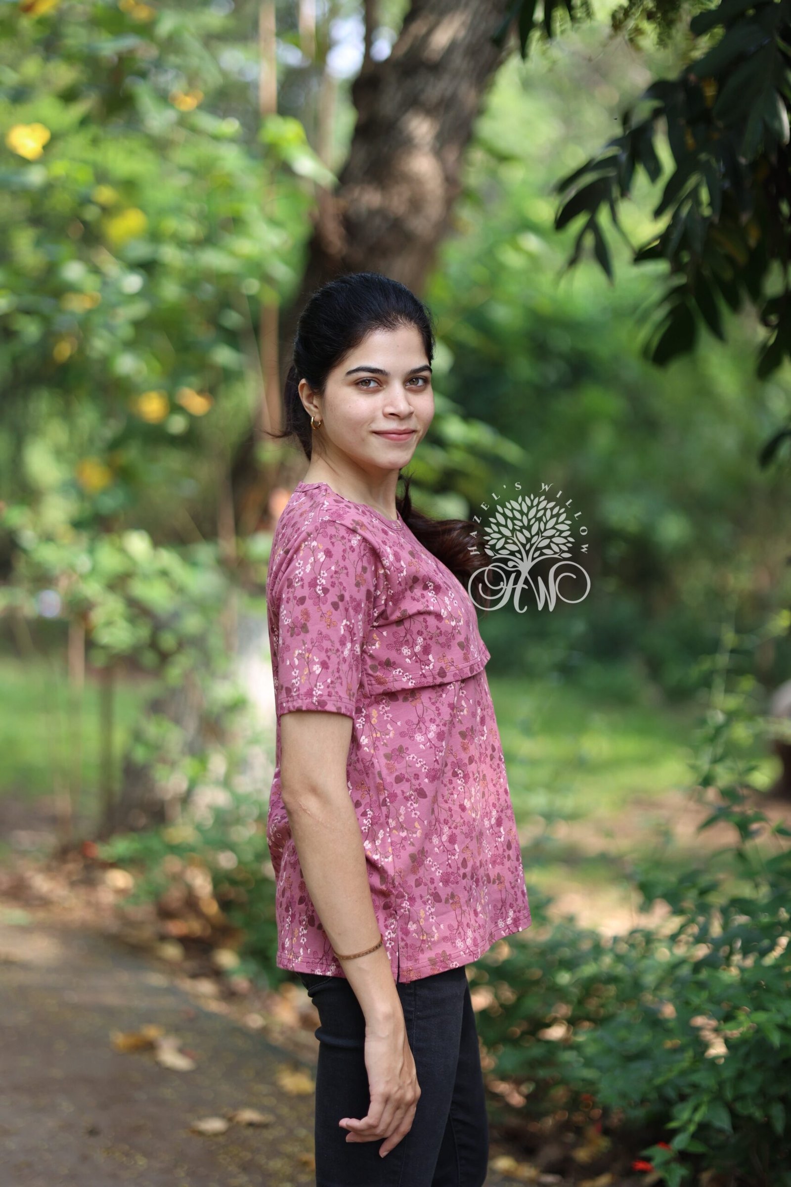 Mauve pink Zipless feeding top - Image 5