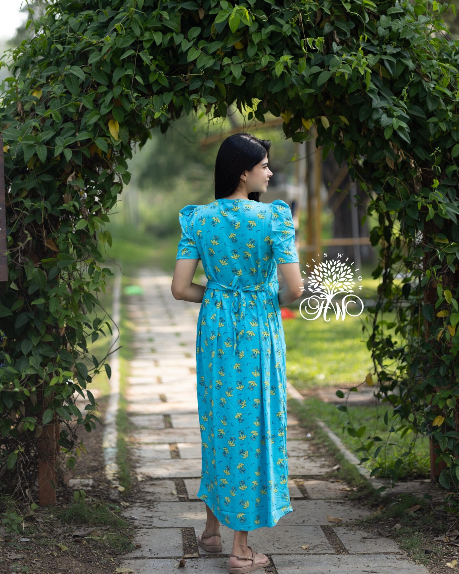 Aqua blue Zipless Maternity Loungewear - Image 2