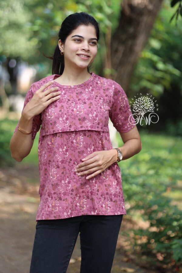 Mauve pink Zipless feeding top