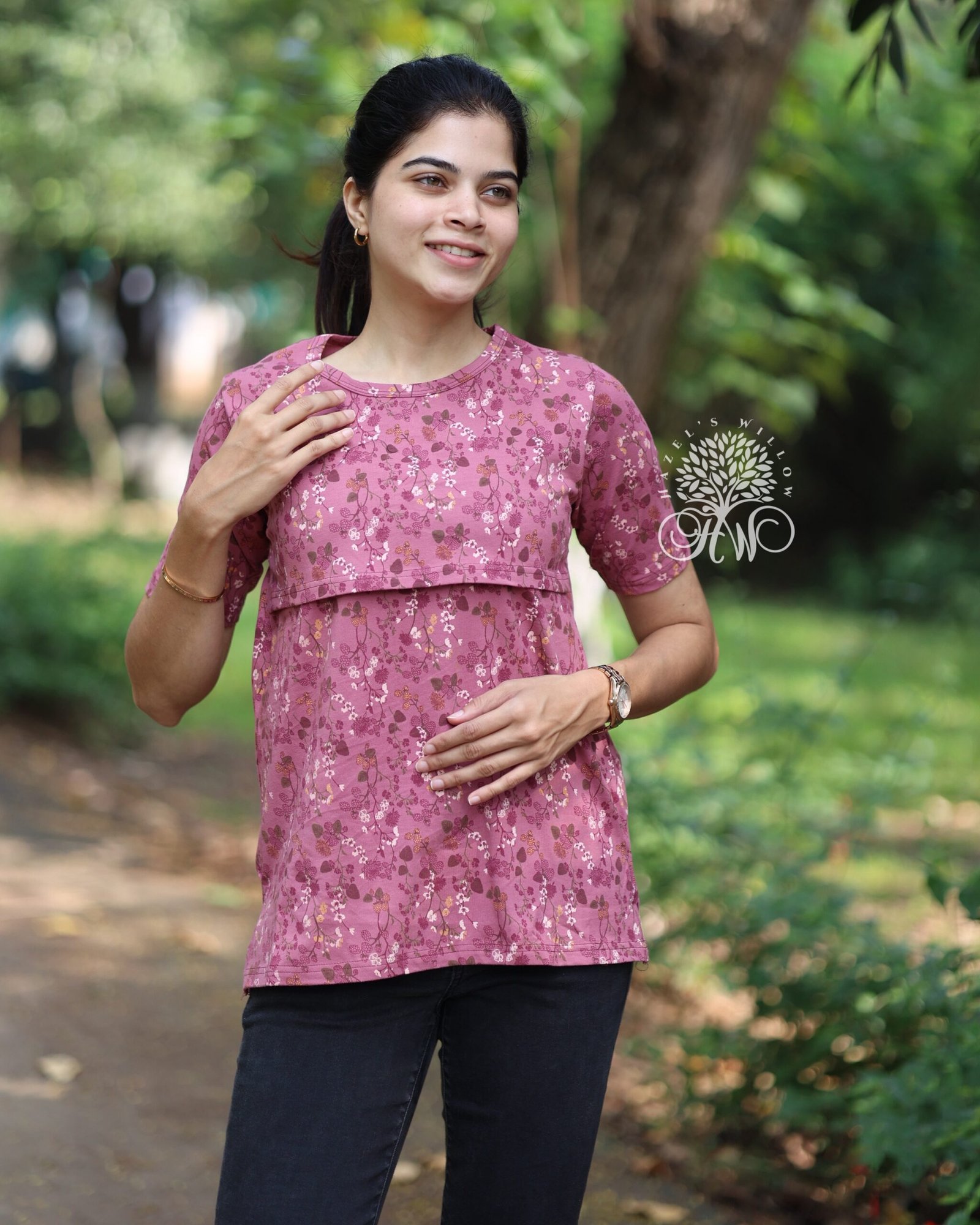 Mauve pink Zipless feeding top