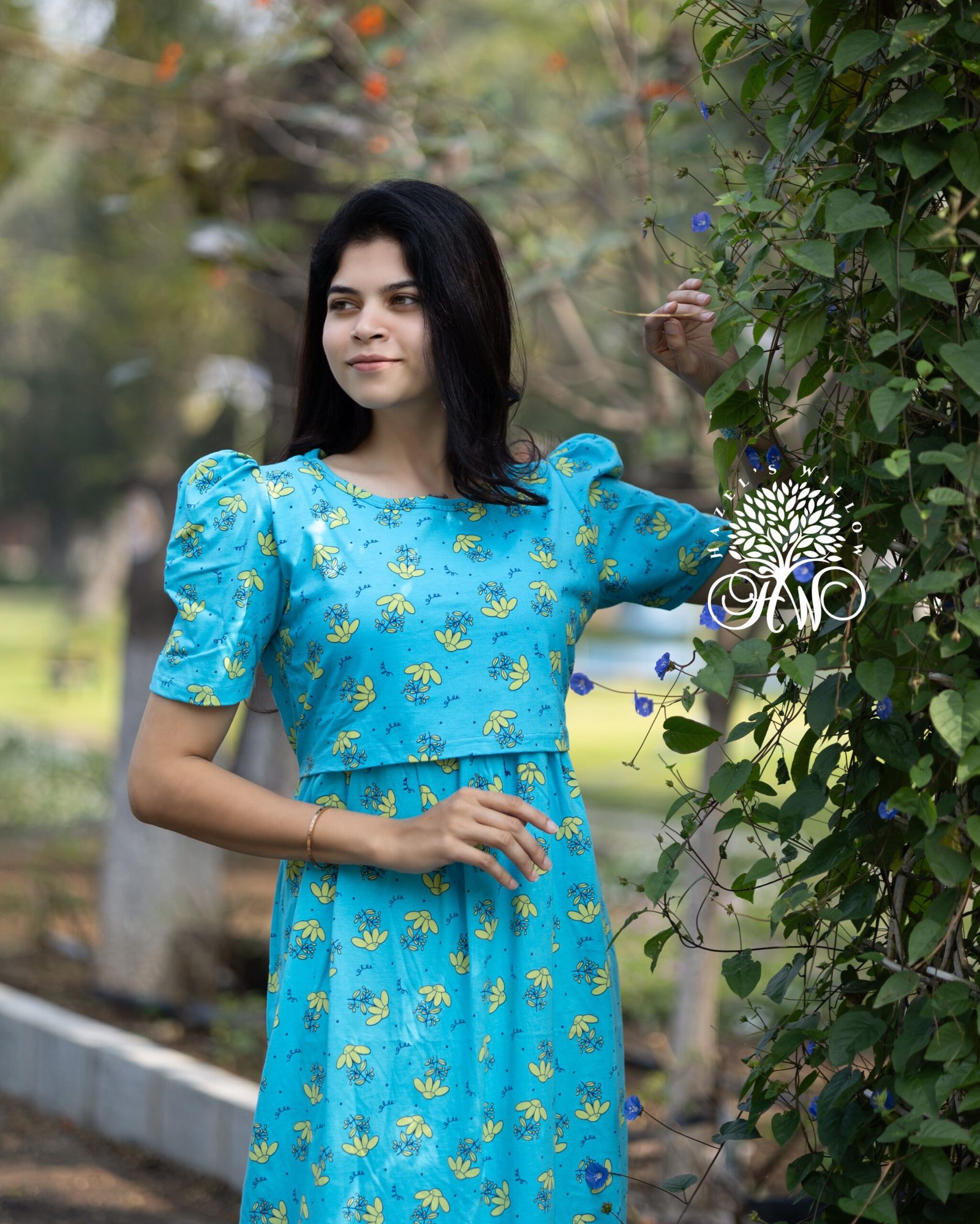 Aqua blue Zipless Maternity Loungewear - Image 5