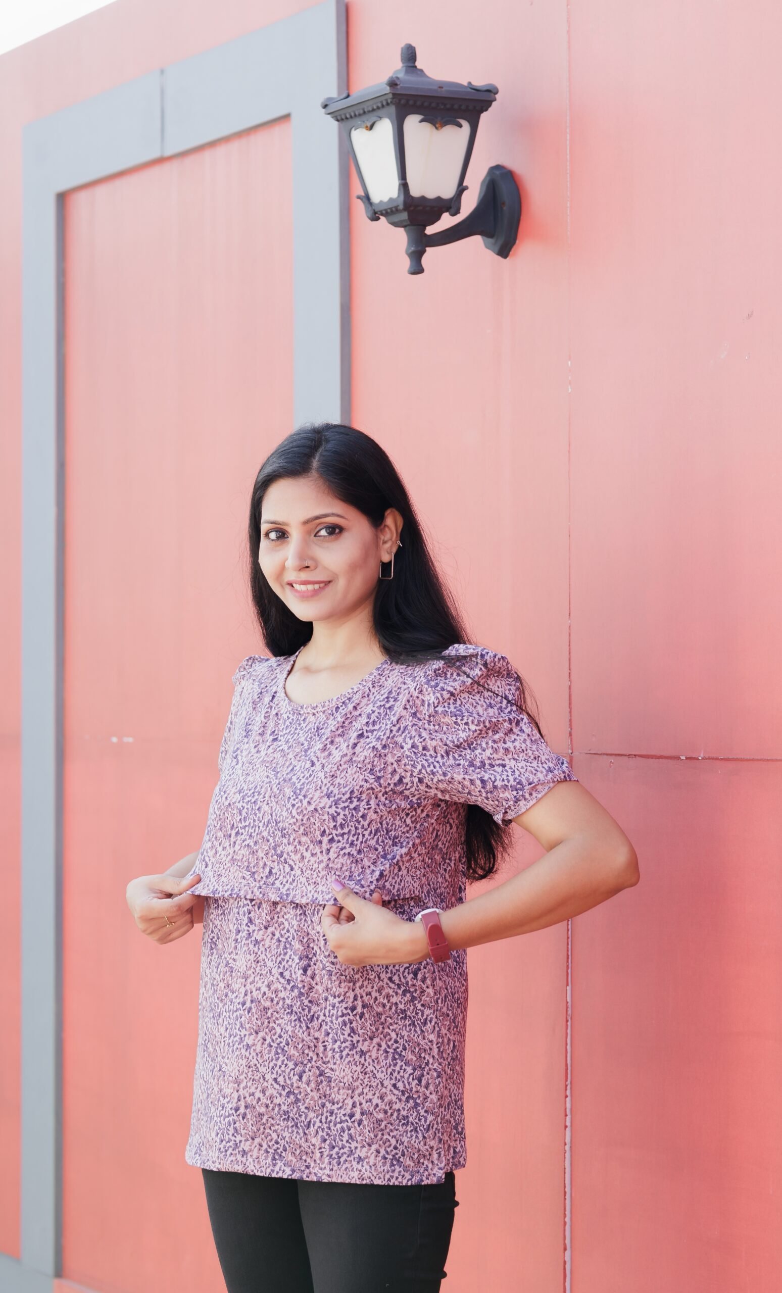 Lavender Peach Zipless feeding top