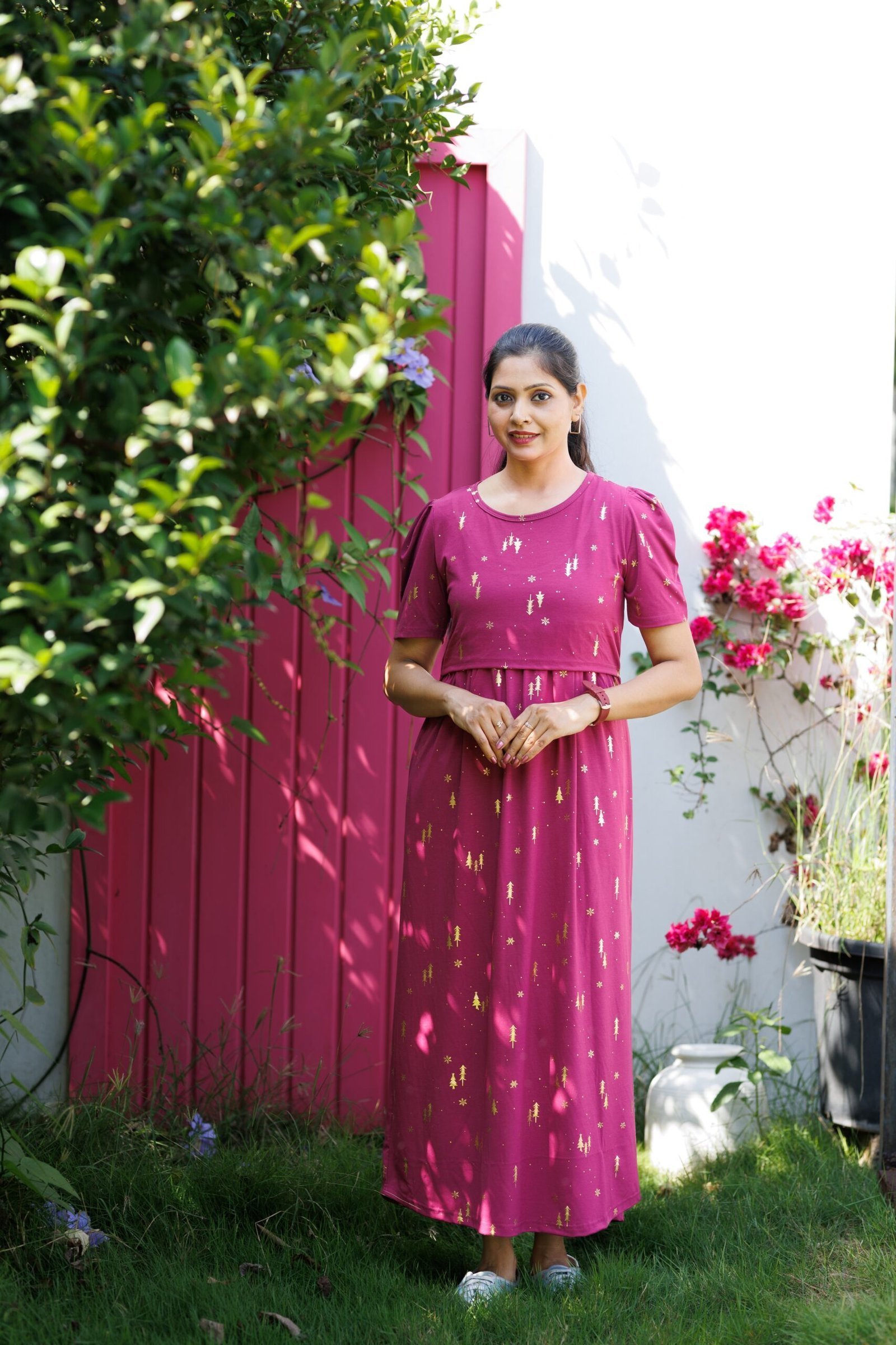 Purple Wine Zipless Maternity Loungewear