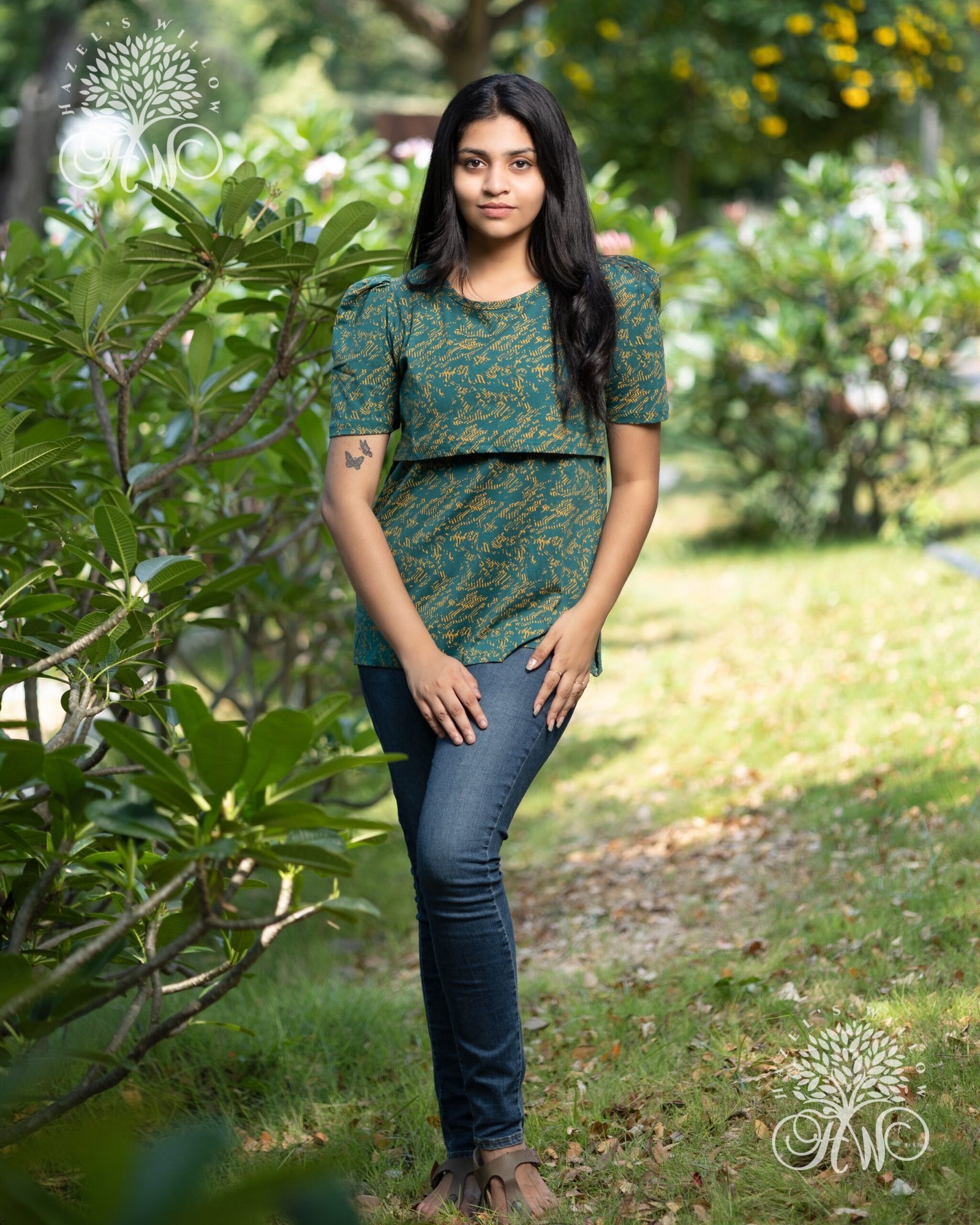 Emerald Yellow Angles Zipless Nursing Top