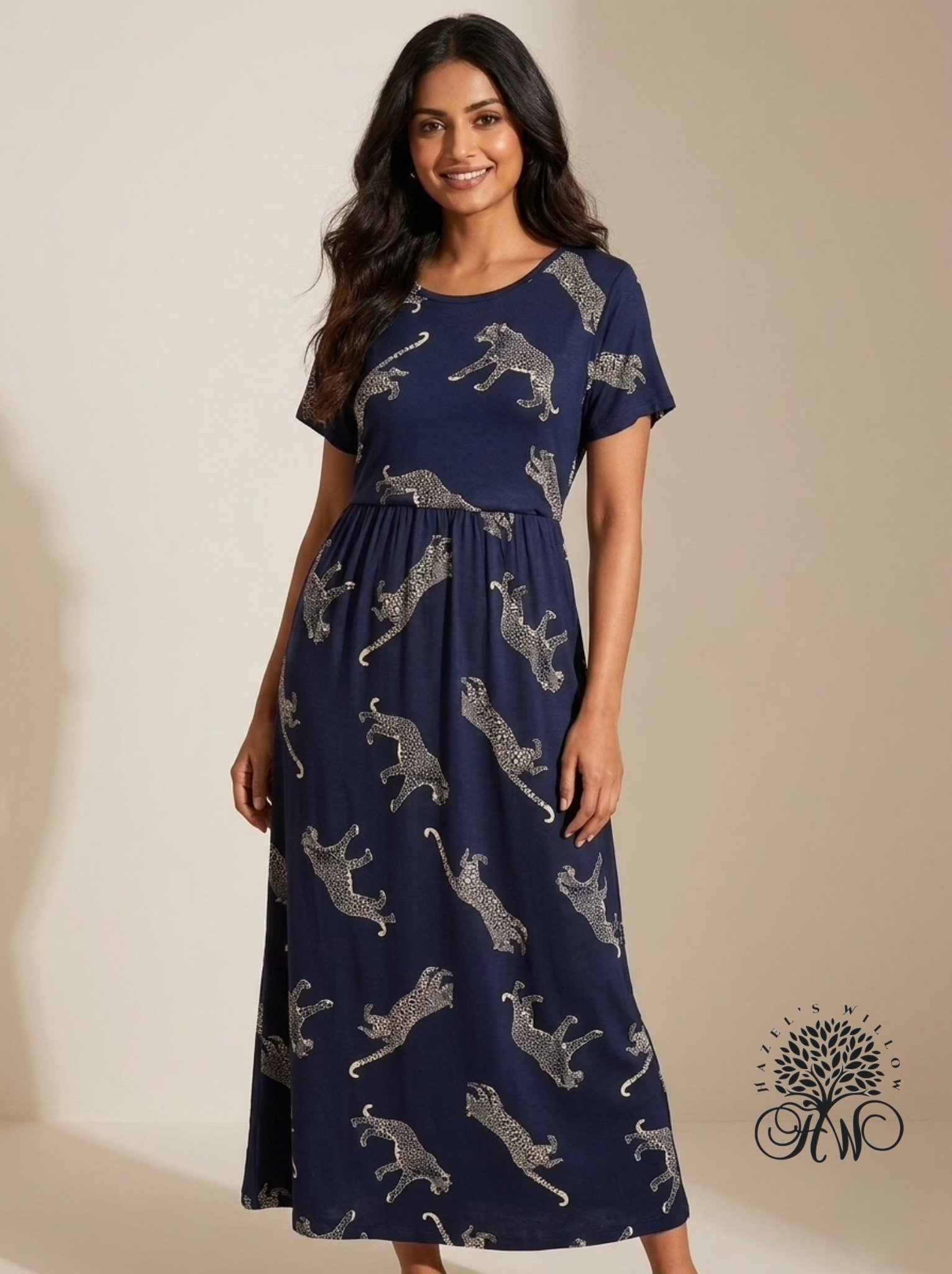 Navy Panther Zipless Maternity Wear