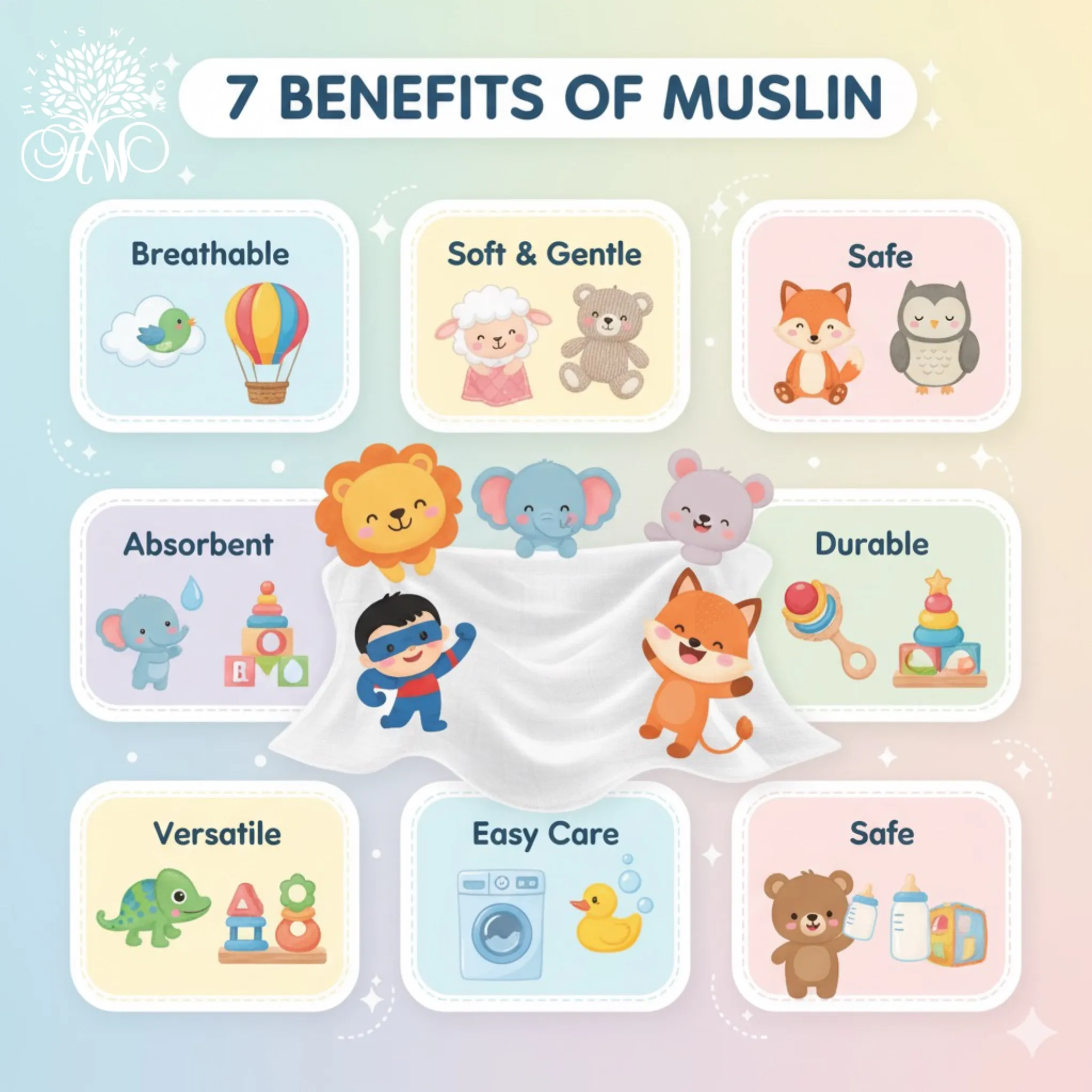 Premium Muslin Baby Jabla (Pack of 2)