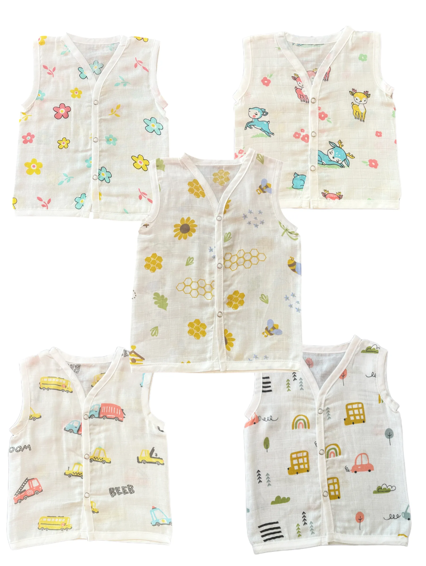 Premium Muslin Baby Jabla (Pack of 2)